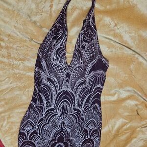 Halter party dress in wine gold color